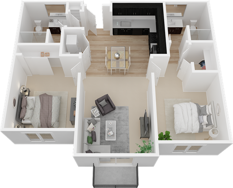 B1 Floor Plan at STATION BY VINTAGE, COVINGTON, 98042